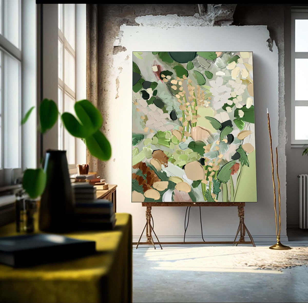 Tableau sur toile bouquet de fleurs