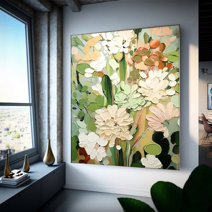 Tableau floral sur toile