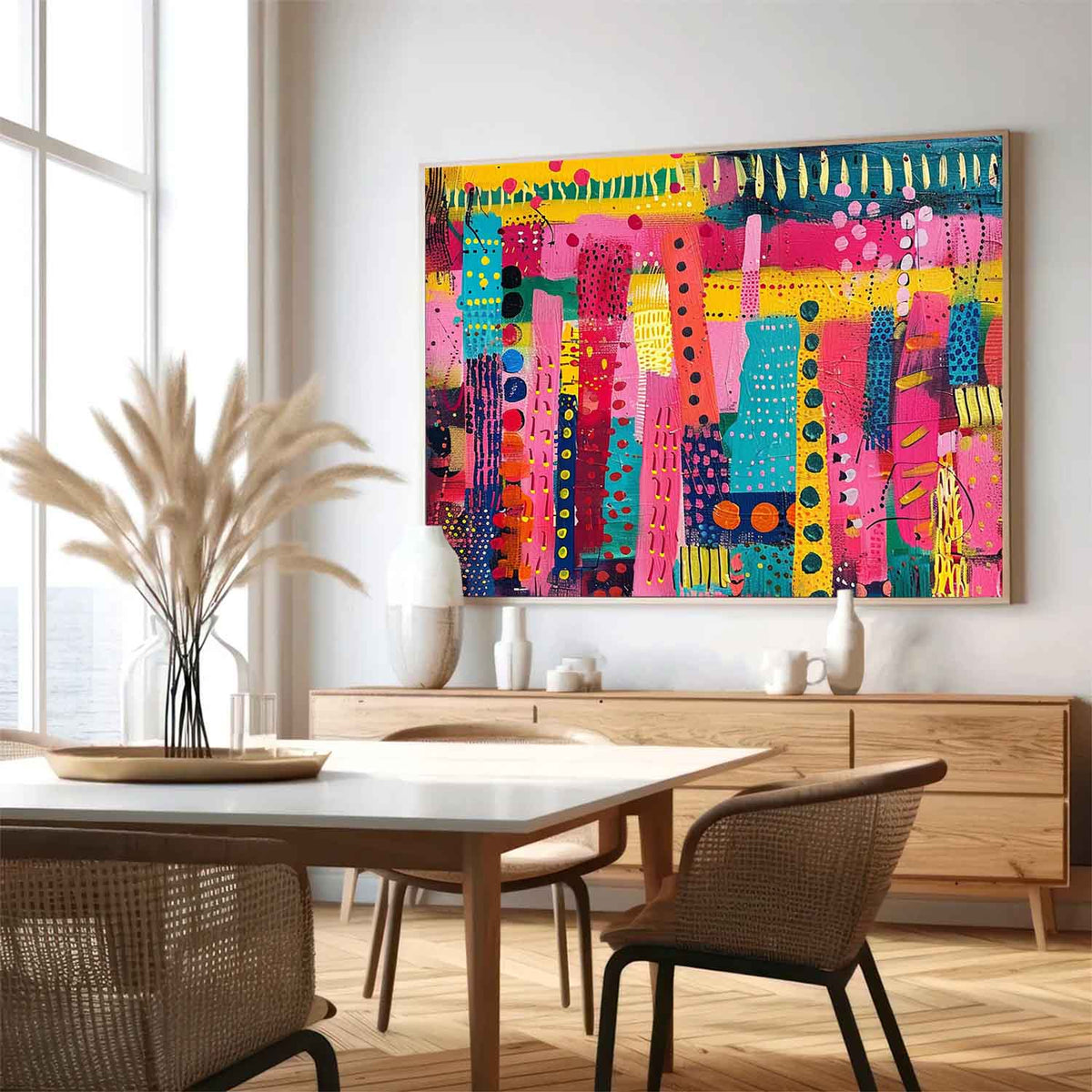 Tableau abstrait coloré
