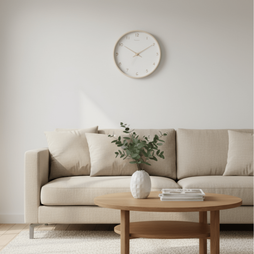 Horloge murale en bois de 25 cm