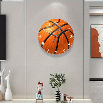 Basketball-themed wall clock