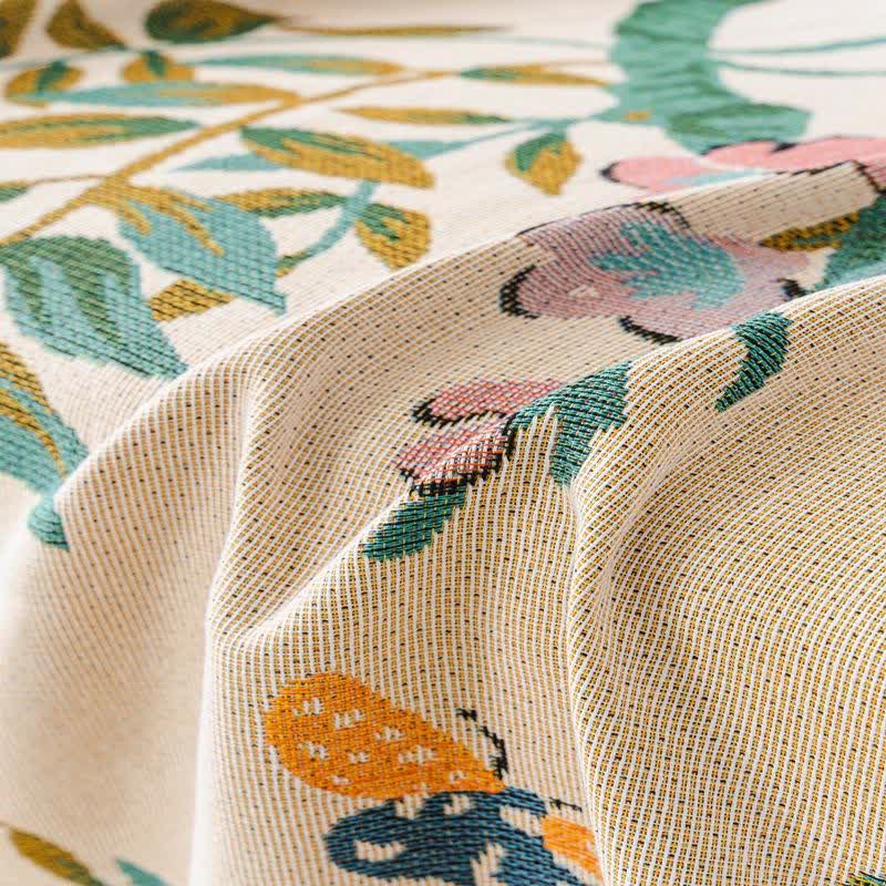 Sofa cover with tassels