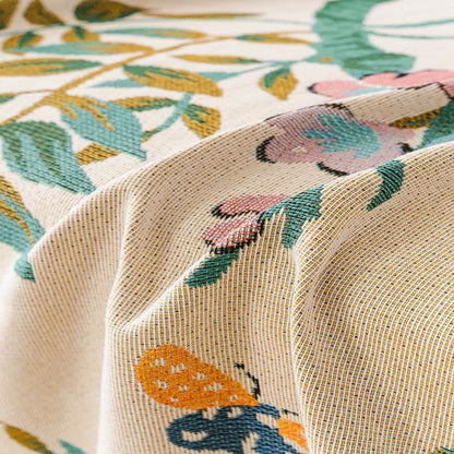 Sofa cover with tassels