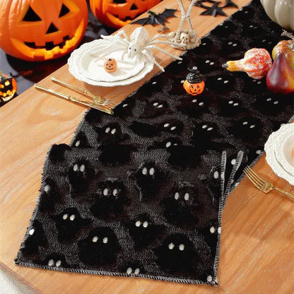 Halloween table runner with ghosts