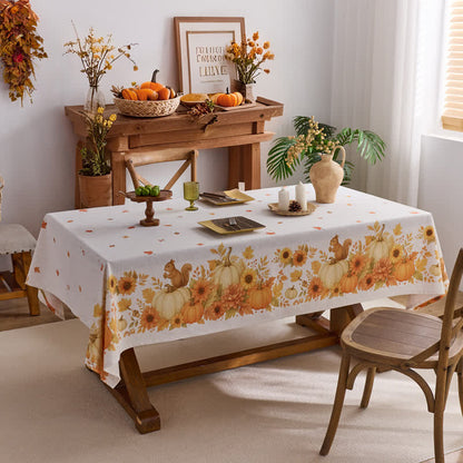 Nappe avec un motif de tournesols et d’écureuils