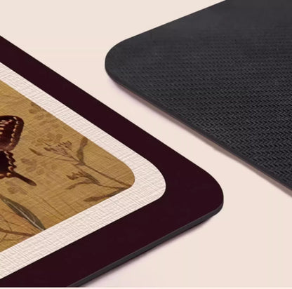 Tapis antidérapant avec des papillons