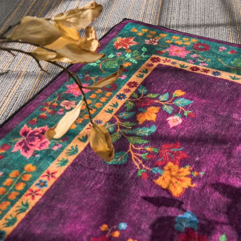 Tapis floral vintage