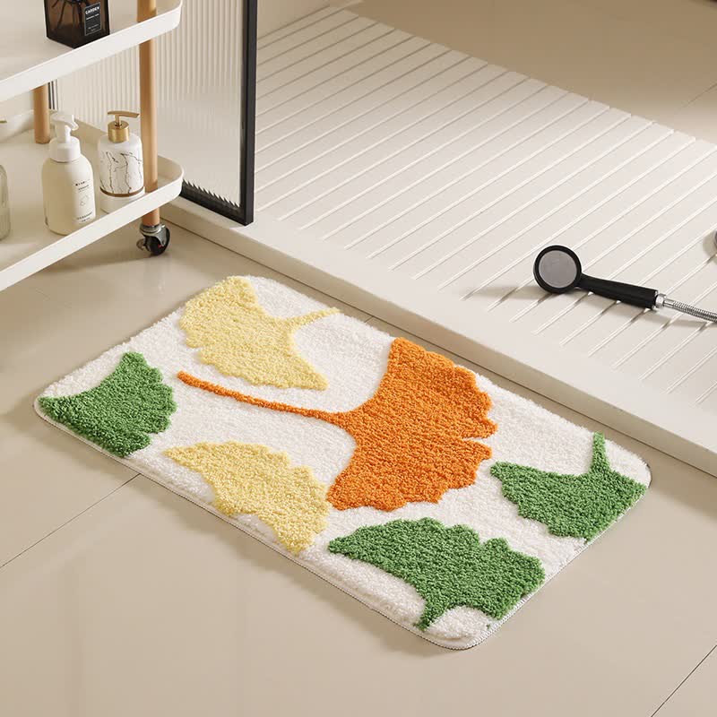 Tapis de bain à motif botanique