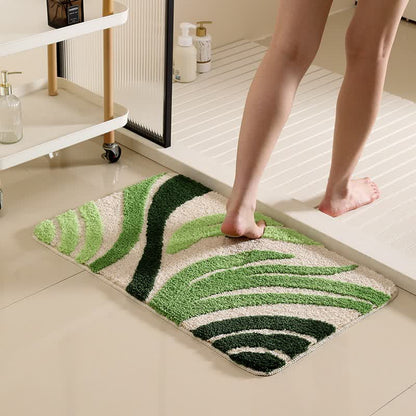 Tapis de bain à motif botanique