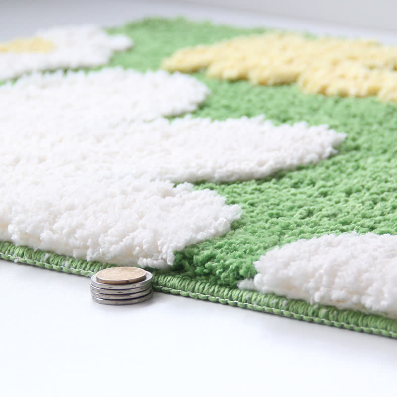 Tapis de bain à motif botanique
