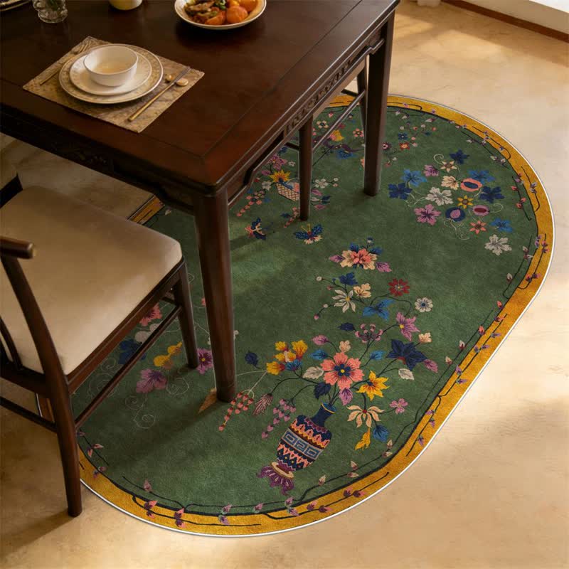 Dywan kwiatowy chinoiserie do prania