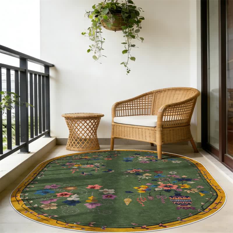 Dywan kwiatowy chinoiserie do prania