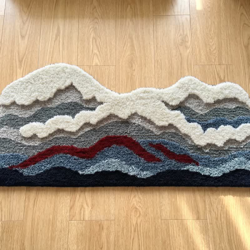 Wave-shaped rug