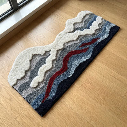Wave-shaped rug
