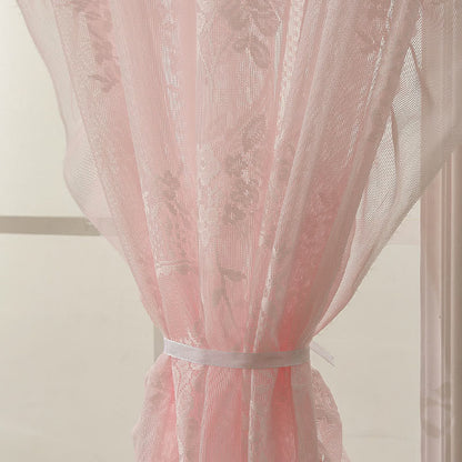 Sheer curtain with lace