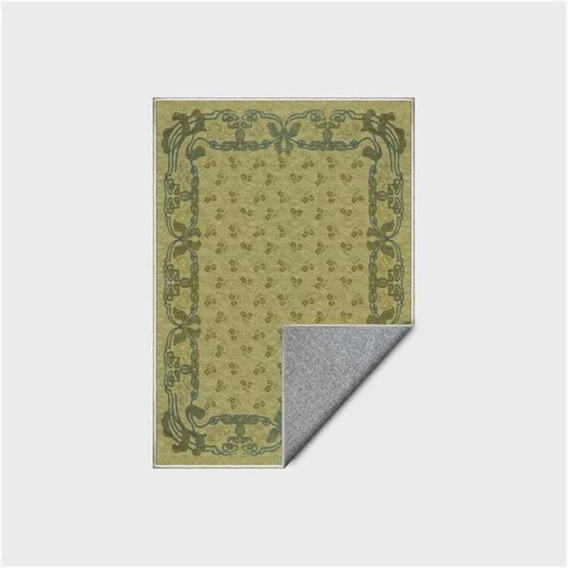 Tapis lavable avec bordure florale