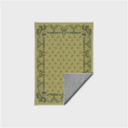 Tapis lavable avec bordure florale