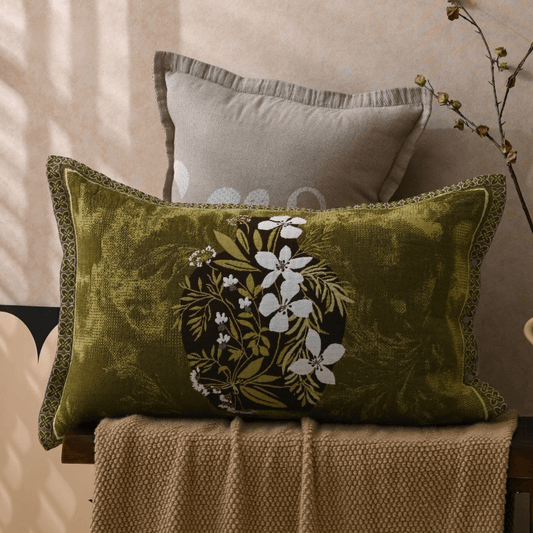 Jacquard vase cushion covers, 2 pcs.