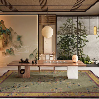 Tapis chinoiserie antidérapant pliable