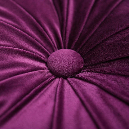 Round floral or plain cushion