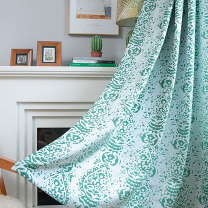 Vintage curtain with a raindrop pattern
