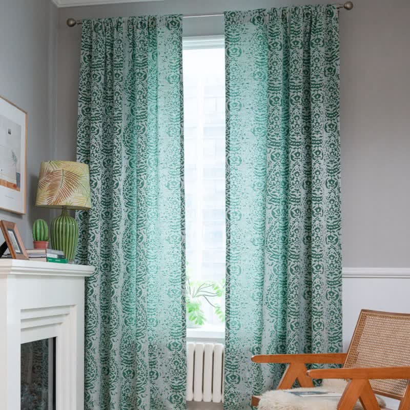 Vintage curtain with a raindrop pattern