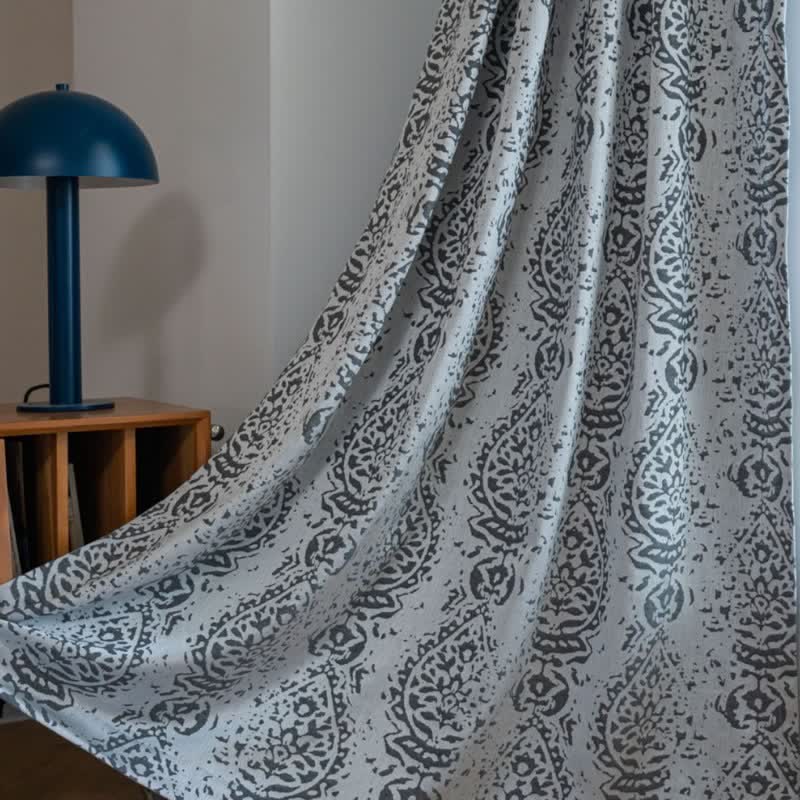 Vintage curtain with a raindrop pattern