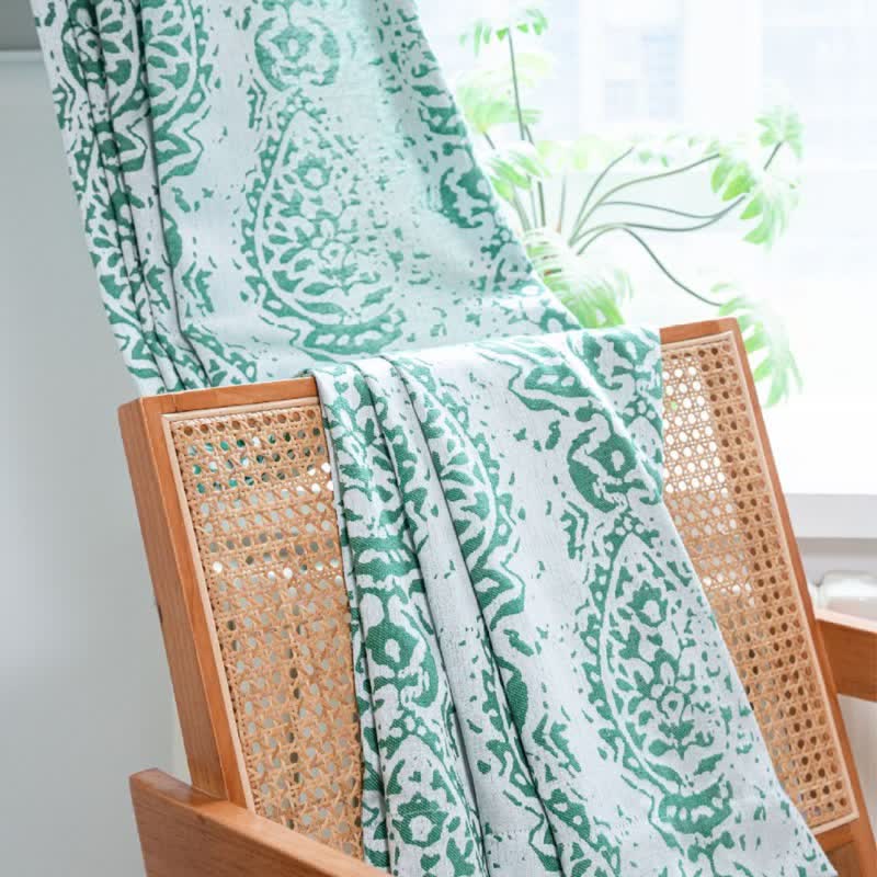 Vintage curtain with a raindrop pattern