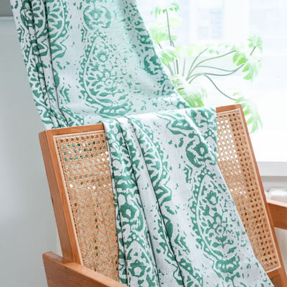Vintage curtain with a raindrop pattern