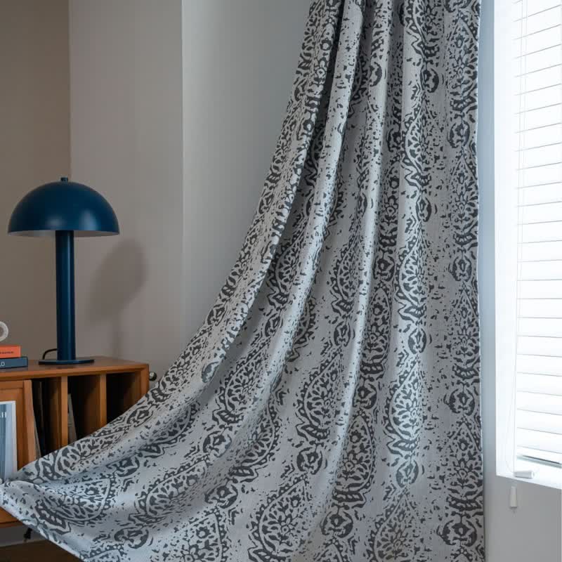 Vintage curtain with a raindrop pattern