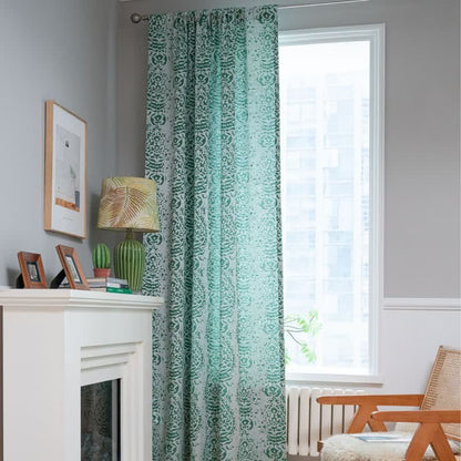 Vintage curtain with a raindrop pattern