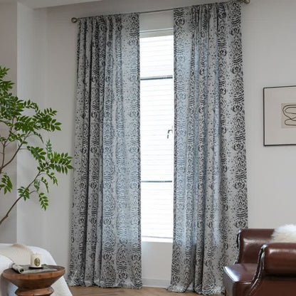 Vintage curtain with a raindrop pattern