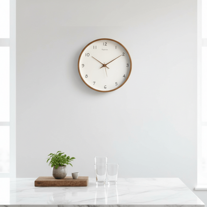Horloge murale en bois de 25 cm