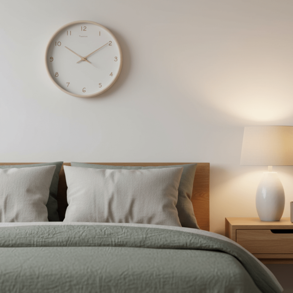 Horloge murale en bois de 25 cm