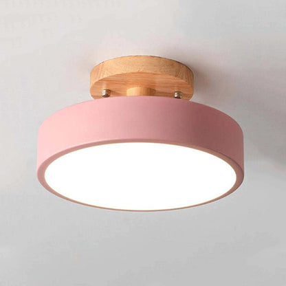 Lampa sufitowa drewniana z ściemnianiem
