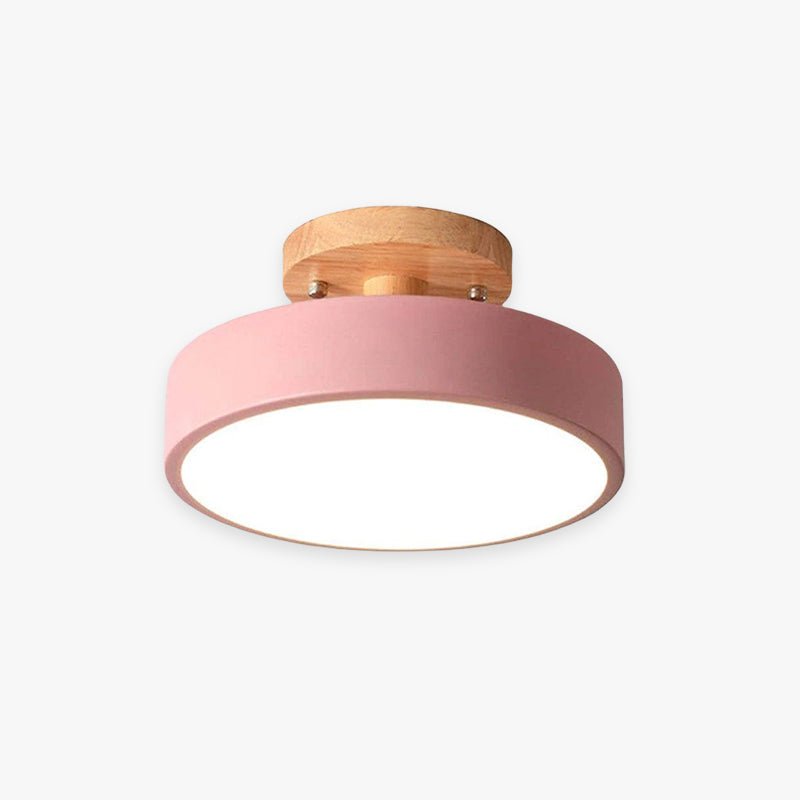 Lampa sufitowa drewniana z ściemnianiem