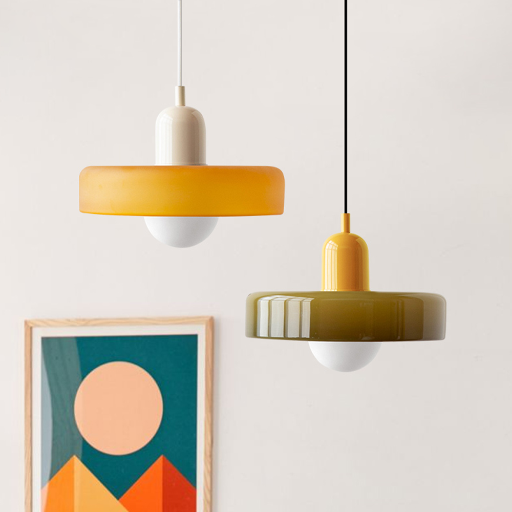 Lampa wisząca kolorowe szkło