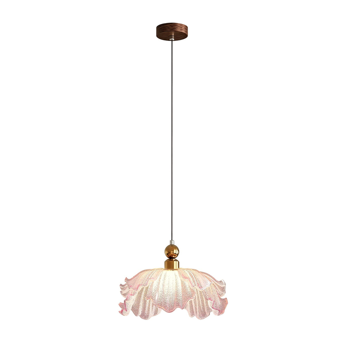 Lampa wisząca kwiatowy klosz