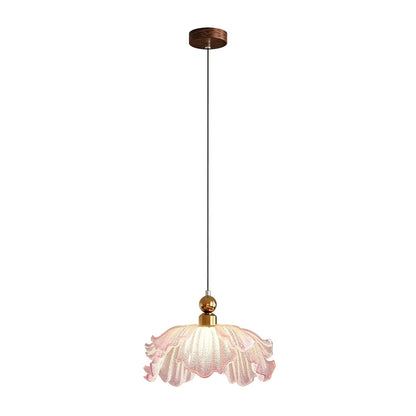 Lampa wisząca kwiatowy klosz