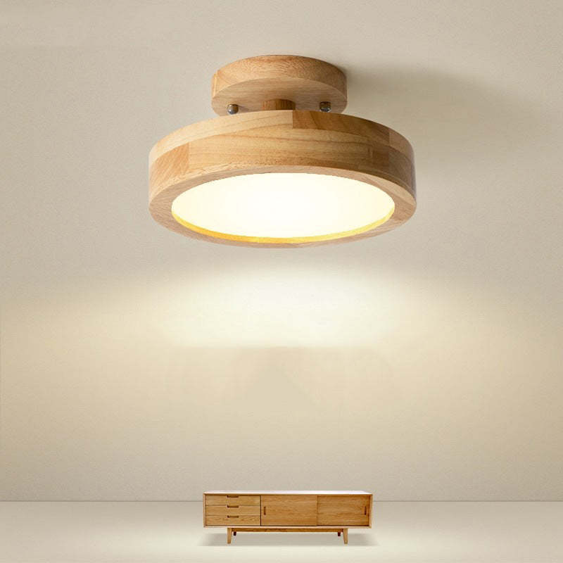 Lampa sufitowa drewniana z ściemnianiem