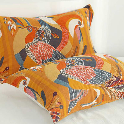 Pillow towels with a bird design, 2 pcs.