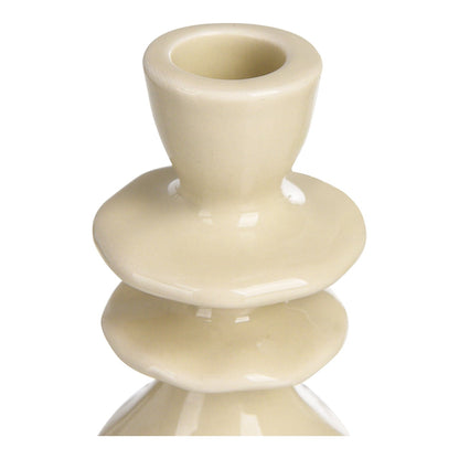 Ceramiczne świeczniki ryflowane (2 szt.)