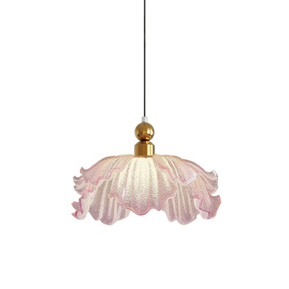 Lampa wisząca kwiatowy klosz