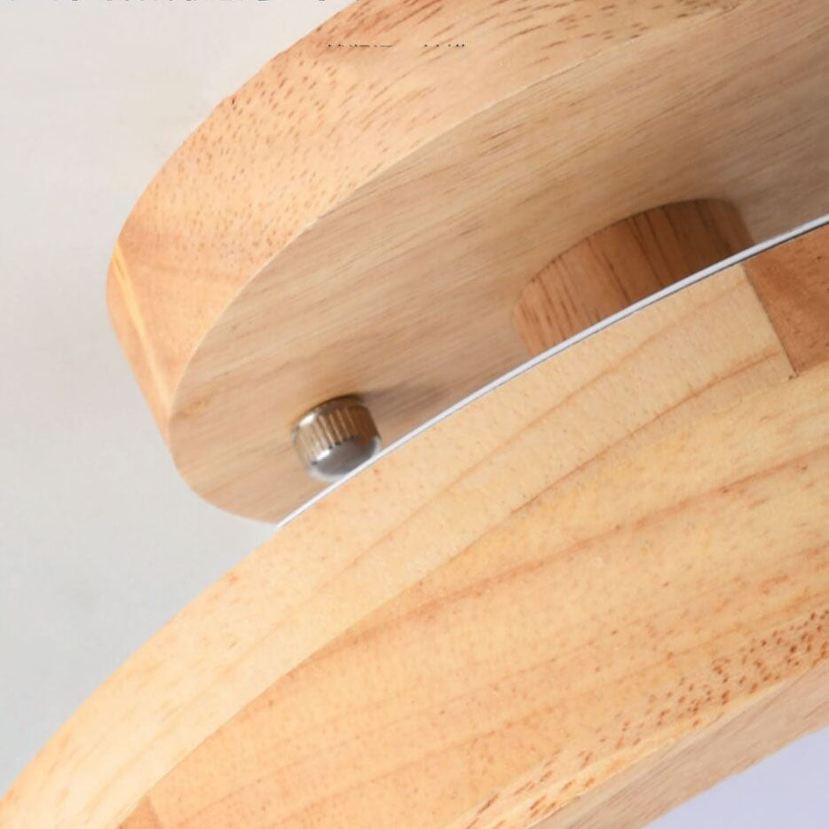 Plafonnier LED avec fixation en bois