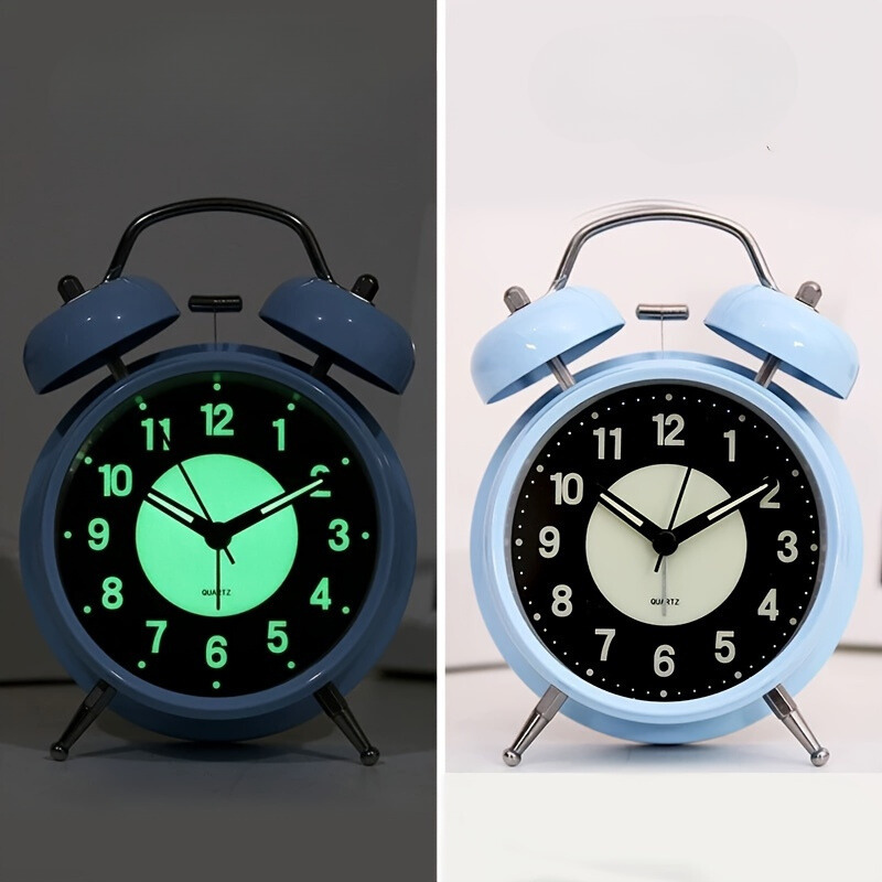 Fluorescent travel alarm clock