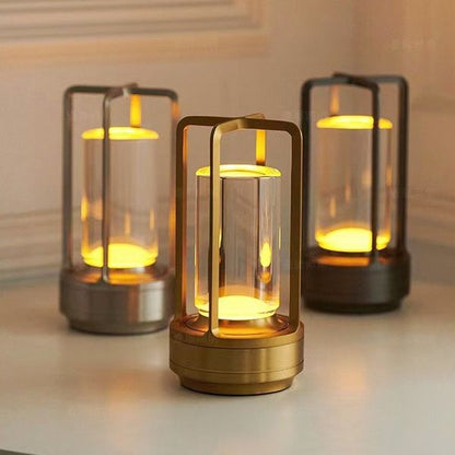 Lampe LED avec abat-jour en cristal