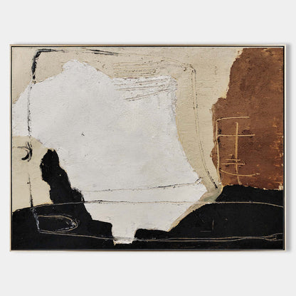 Abstract painting in earthy tones