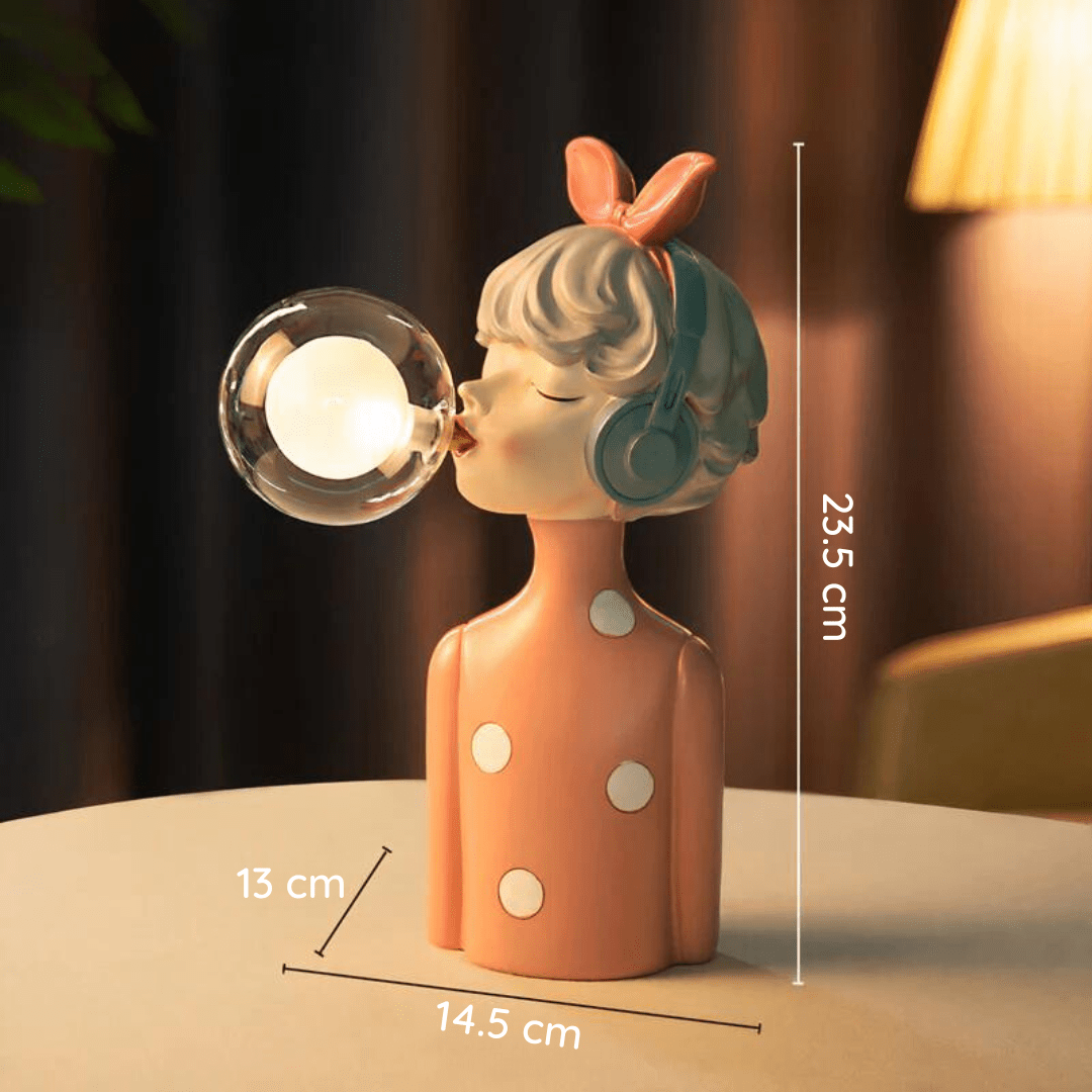 Table lamp with a shade and USB port
