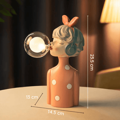 Table lamp with a shade and USB port