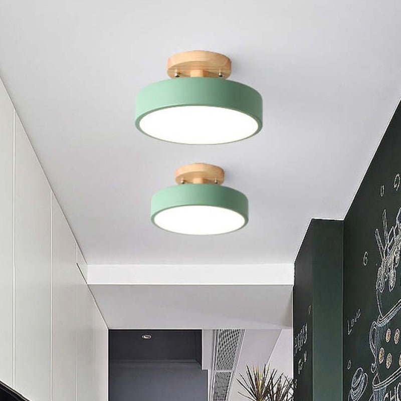 Lampa sufitowa drewniana z ściemnianiem